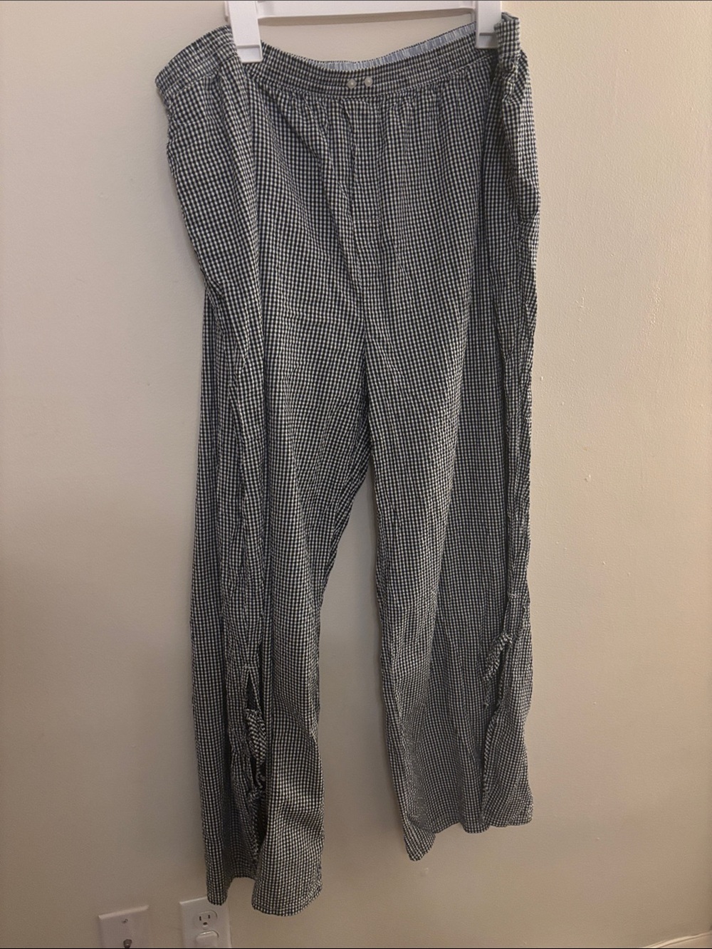 aerie Black and White Gingham Pants XXL